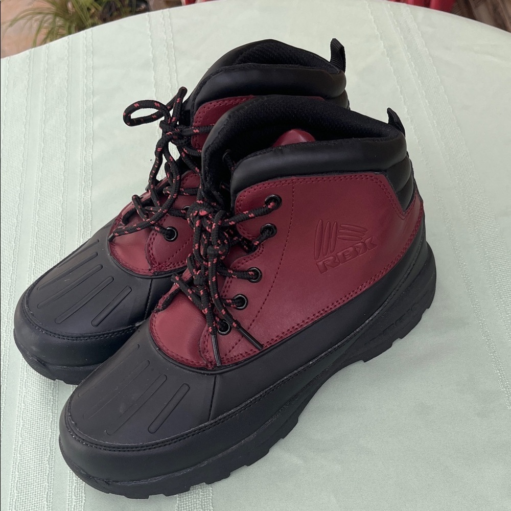 RBX Burgundy and Black Waterproof Ankle Boots size 7